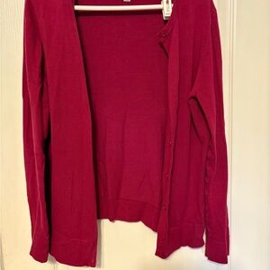 Women's Fuchsia Cardigan Sweater